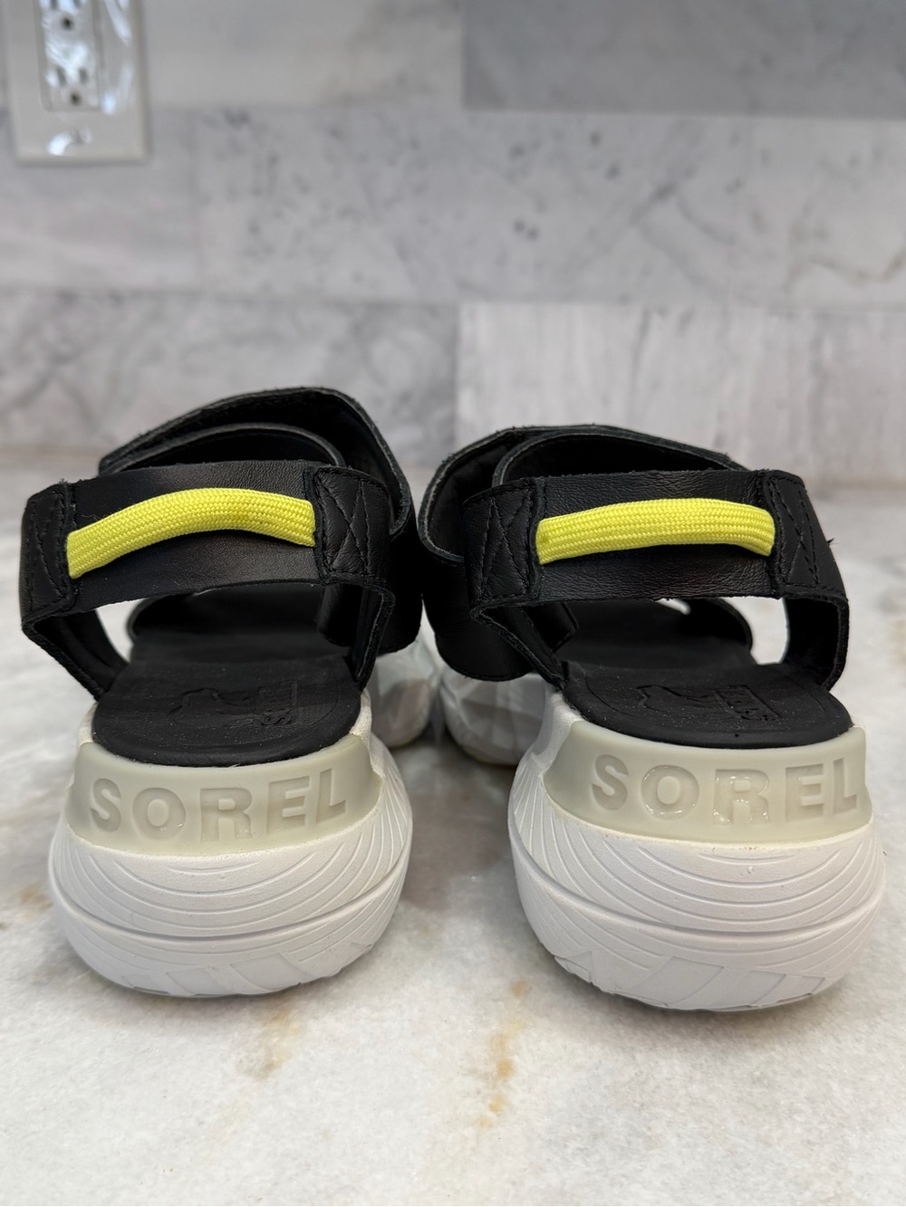 SOREL Explorer Blitz Slide Women’s Sandals Black/Moonstone Size 5 - Picture 9 of 11
